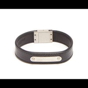 Saint Laurent leather cuff bracelet